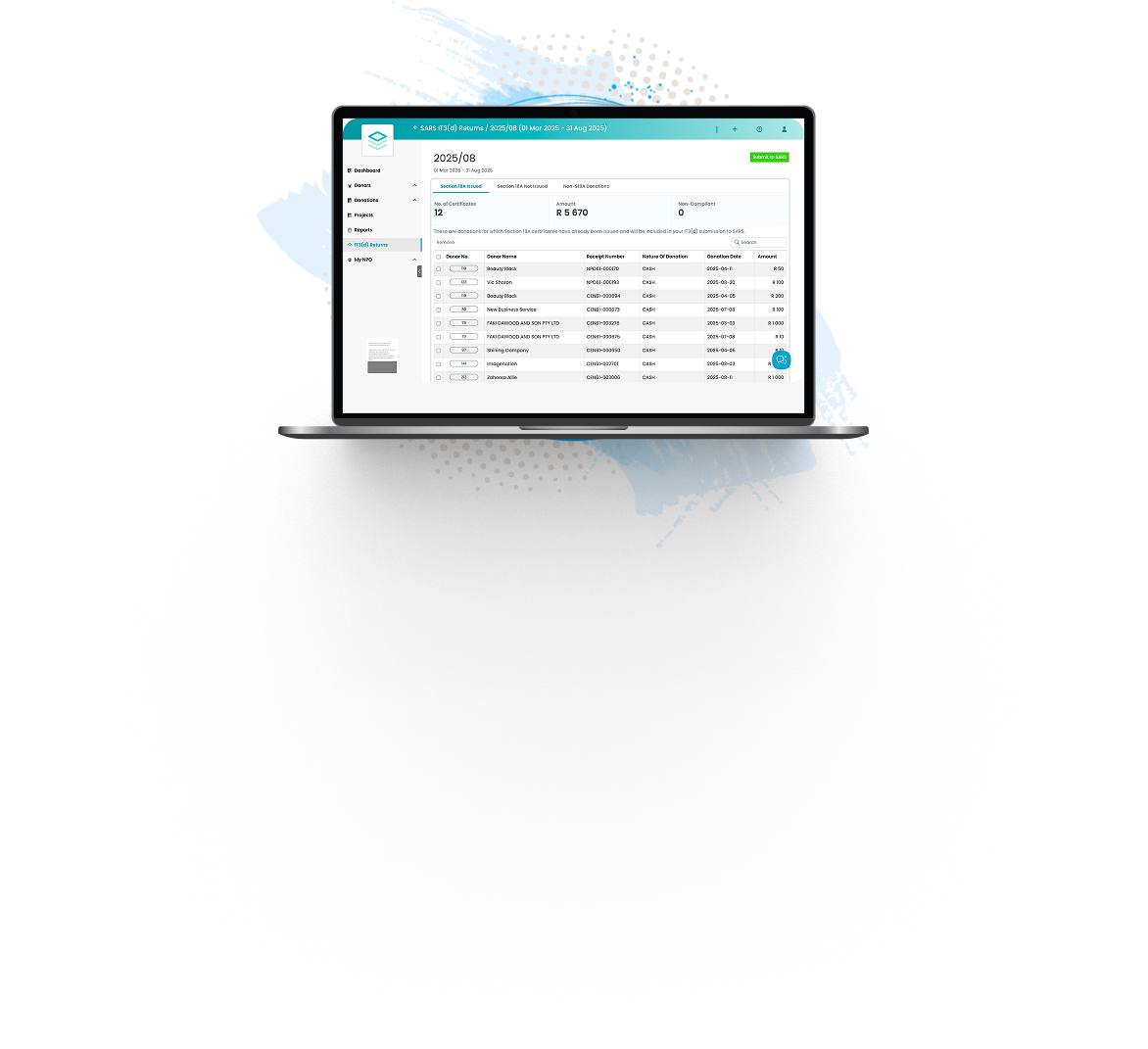10BucksOnly IT3(d) dashboard on laptop